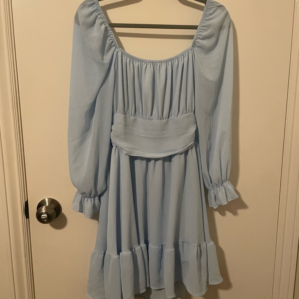 Elegant Blue Women's Dress